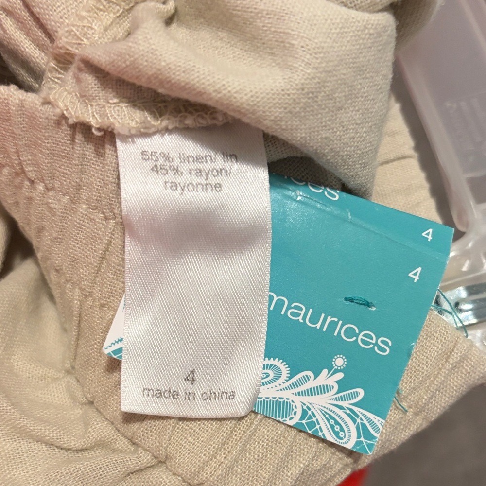Maurices Tan Wide Leg Linen Pants - Picture 11 of 11